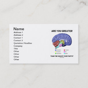 Ben je groter dan de som van je delen? Brain Visitekaartje
