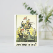 "Ben je hierin?" 1915, Imperial War Museum Briefkaart (Staand voorkant)