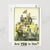 "Ben je hierin?" 1915, Imperial War Museum Briefkaart (Voorkant / Achterkant)