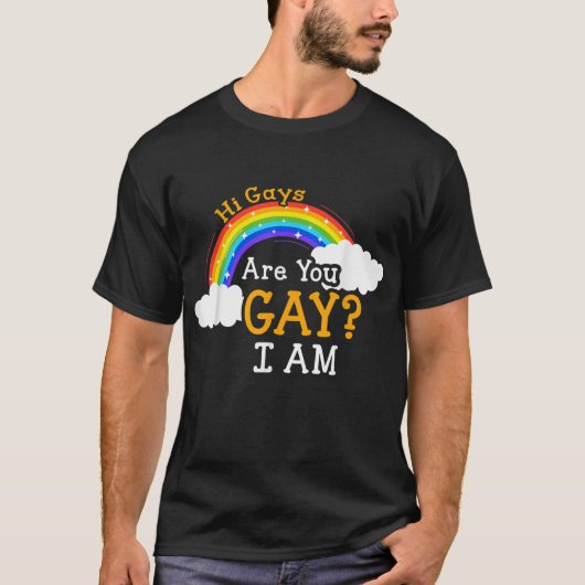 Ben je homo's T-shirt, ben je bang dat ik LGBT ben T-shirt (Voorkant)