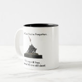 Ben je iets vergeten? tweekleurige koffiemok (Voorkant links)