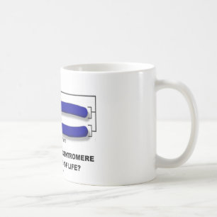 Ben je in het centrum of de telomeer van het leven koffiemok