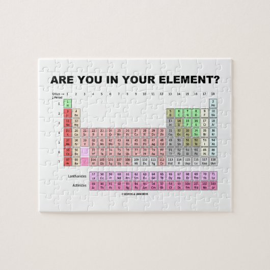 Ben je in je element? Periodieke Humor Legpuzzel (Horizontaal)