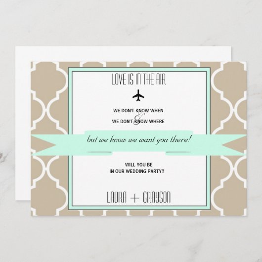 Ben je in onze bruiloft Kaart? Kaart (Voorkant / Achterkant)