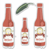 Ben je Kitten? Hot Sauce Cat met Maracas Salsa Sticker (Voorkant)