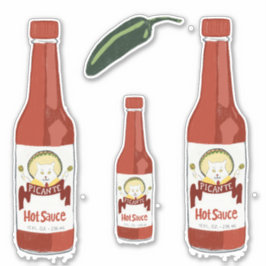 Ben je Kitten? Hot Sauce Cat met Maracas Salsa Sticker