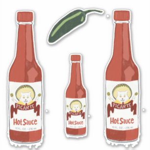 Ben je Kitten? Hot Sauce Cat met Maracas Salsa Sticker