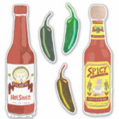 Ben je Kitten? Hot Sauces Cute Cat Spicy Salsa Sticker (Voorkant)
