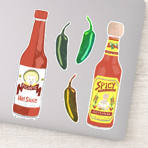 Ben je Kitten? Hot Sauces Cute Cat Spicy Salsa Sticker