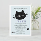 Ben je Kitten Me Blue Boy Baby shower per Mail? Kaart (Staand voorkant)