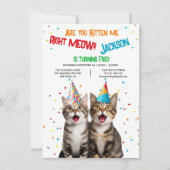 Ben je kitten me goed Meow verjaardagsfeestje 2 ka Kaart (Voorkant)