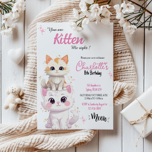 ben je Kitten me kat Verjaardagsuitnodiging Kaart