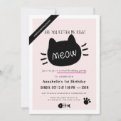 Ben je kitten me net miauw roze virtuele verjaarda kaart (Voorkant)