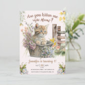 Ben je kitten me nu meisje kat 1e verjaardag kaart (Staand voorkant)