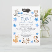 Ben je kitten me recht miauw boy Baby Kaart (Staand voorkant)