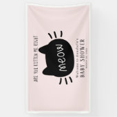 Ben je kitten me recht miauw roze Baby shower Spandoek (Verticaal)