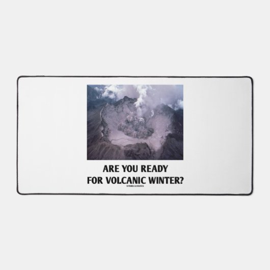 Ben je klaar voor de vulkaanwinter? Volcanologie Bureaumat (Voorkant)
