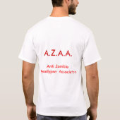 Ben je klaar voor de Zombie Apocalyps? T-shirt (Achterkant)