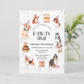 Ben je klaar voor Dog Pawty Verjaardag Kaart (Staand voorkant)