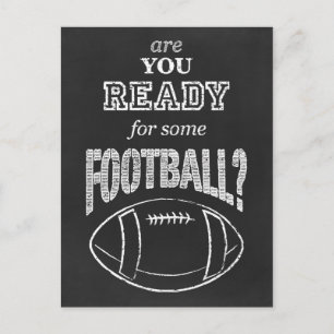 ben je klaar voor een football ? briefkaart