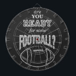 ben je klaar voor een football ? dartbord<br><div class="desc">Dartboard krijtbord ontworpen door Asyrum</div>