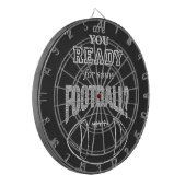 ben je klaar voor een football ? dartbord (Voorkant Links)