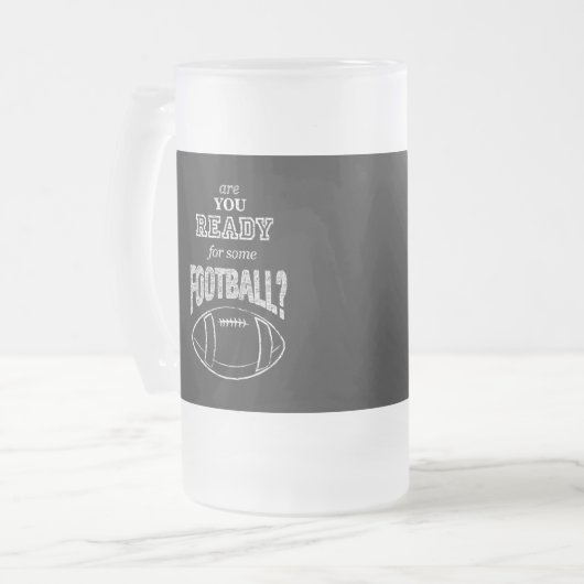 ben je klaar voor een football ? matglas bierpul (Voorkant links)
