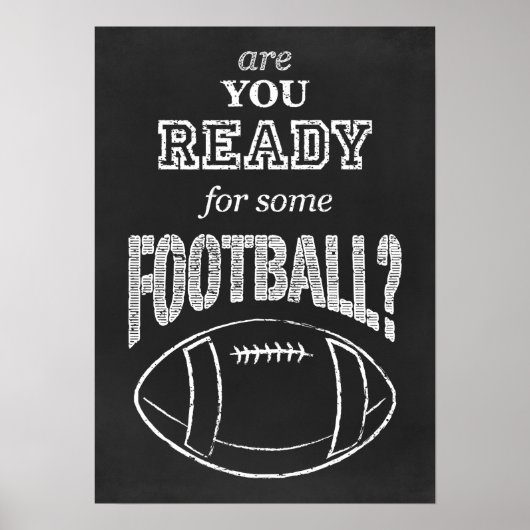 ben je klaar voor een football ? poster (Voorkant)