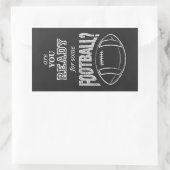 ben je klaar voor een football ? rechthoekige sticker (Tas)