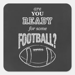 ben je klaar voor een football ? vierkante sticker