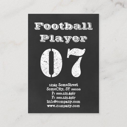 ben je klaar voor een football ? visitekaartje (Achterkant)