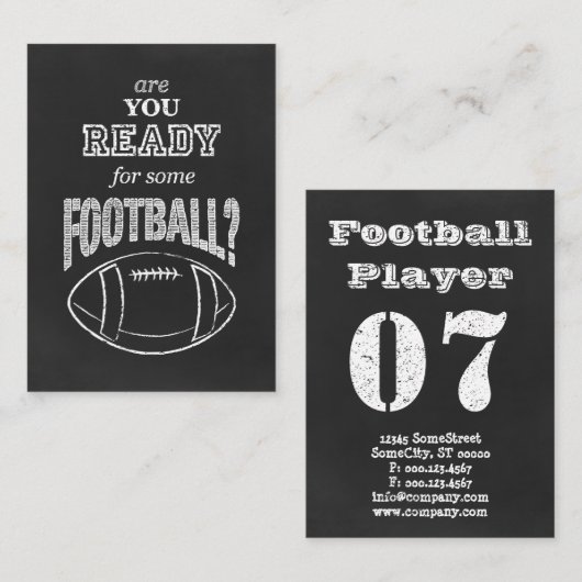 ben je klaar voor een football ? visitekaartje (Voorkant / Achterkant)