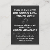 ben je klaar voor een football ? visitekaartje (Achterkant)