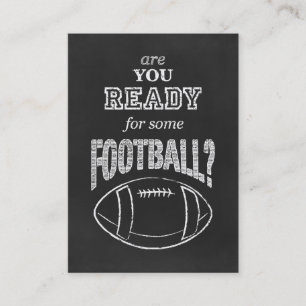 ben je klaar voor een football ? visitekaartje