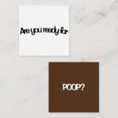 Ben je klaar voor... POOP? Notitiekaartje (Voorkant / Achterkant)