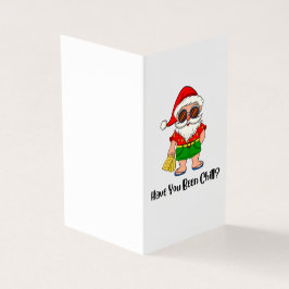 Ben je koud geweest? Kerstmis Santa in Beach Vibe Kaart