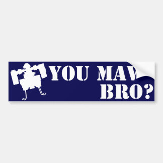 Ben je MAV Bro? Bumpersticker in blauw