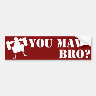 Ben je MAV Bro? Bumpersticker in het rood