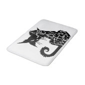 Ben je me aan het kitten? Enge zwarte kat Badmat (Gekanteld)