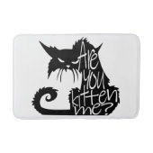 Ben je me aan het kitten? Enge zwarte kat Badmat (Voorkant)