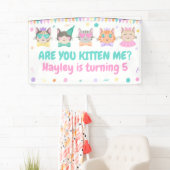 Ben je me aan het kitten? Kitty Cat Meisjes Verjaa Spandoek (Insitu)