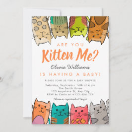 Ben je me aan het kitten? Kitty Cats Neutraal Baby Kaart