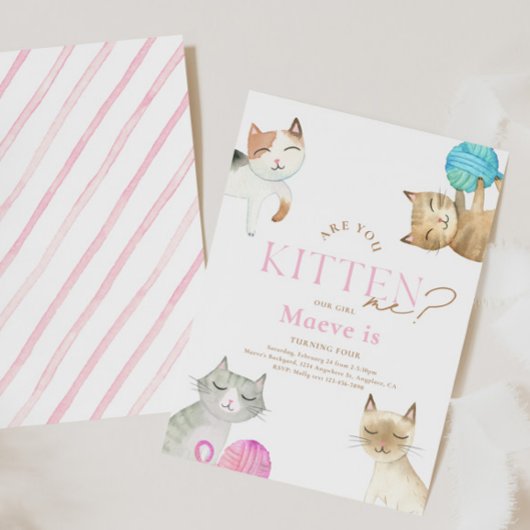 Ben je me aan het kitten? Uitnodiging voor kattenv