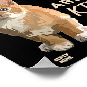 "BEN JE ME BEKEND" grappige kat Poster (Hoek)