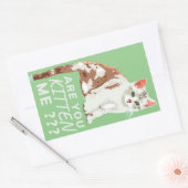 "BEN JE ME BEKEND" grappige kat Rechthoekige Sticker (Envelop)