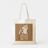 "BEN JE ME BEKEND" grappige kat Tote Bag (Achterkant)