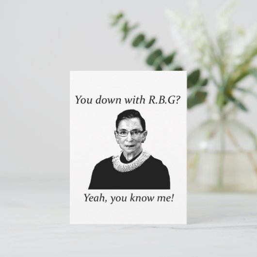 Ben je met RBG? Briefkaart (Staand voorkant)