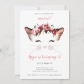 ben je mij aan het kitten verjaardagsuitnodiging kaart (Voorkant)