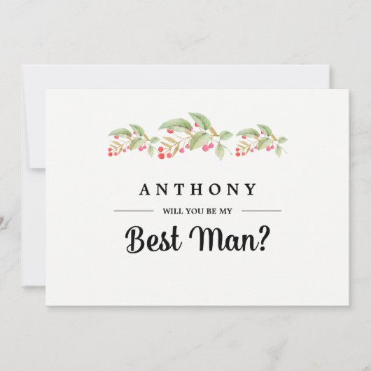 Ben je mijn beste man? Aangepaste uitnodigingen (Voorkant)