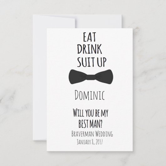 Ben je mijn beste man? Best Man Wedding Invite Kaart (Voorkant)